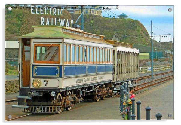 Manx Electric Railway, Isle of Man Acrylic by Laurence Tobin
