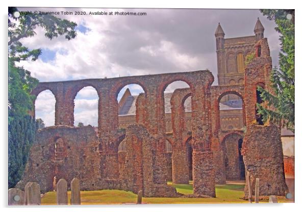 St Botolph’s Priory. Colchester, Essex Acrylic by Laurence Tobin