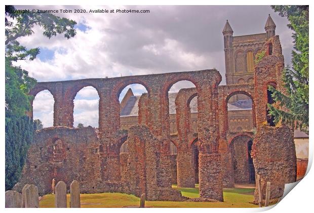 St Botolph’s Priory. Colchester, Essex Print by Laurence Tobin