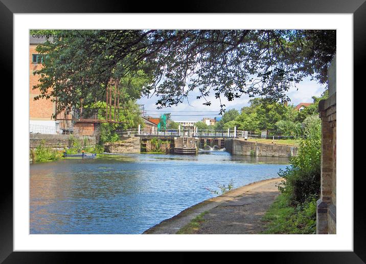 Old Ford Lock. Tower Hamlets, London Framed Mounted Print by Laurence Tobin