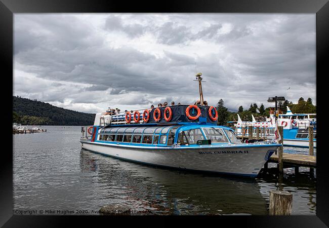 Bowness Boat trips Framed Print by Mike Hughes