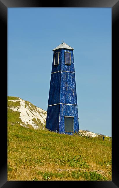 Samphire Hoe Tower Framed Print by Chris Thaxter
