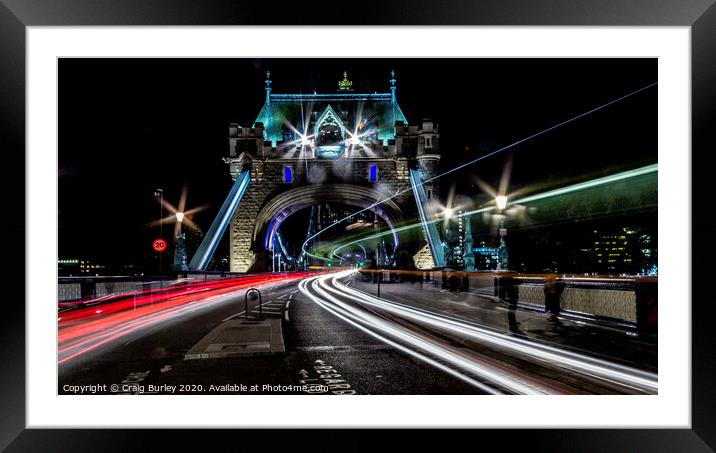 Tower Bridge Framed Mounted Print by Craig Burley