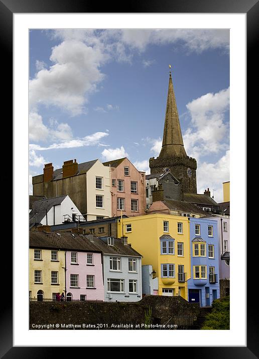 Tenby Colours Framed Mounted Print by Matthew Bates