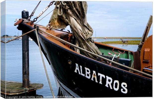 Albatros & the Lifeboat Horse Wells next the Sea Canvas Print by john hartley