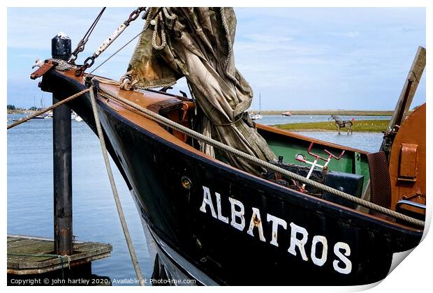 Albatros & the Lifeboat Horse Wells next the Sea Print by john hartley