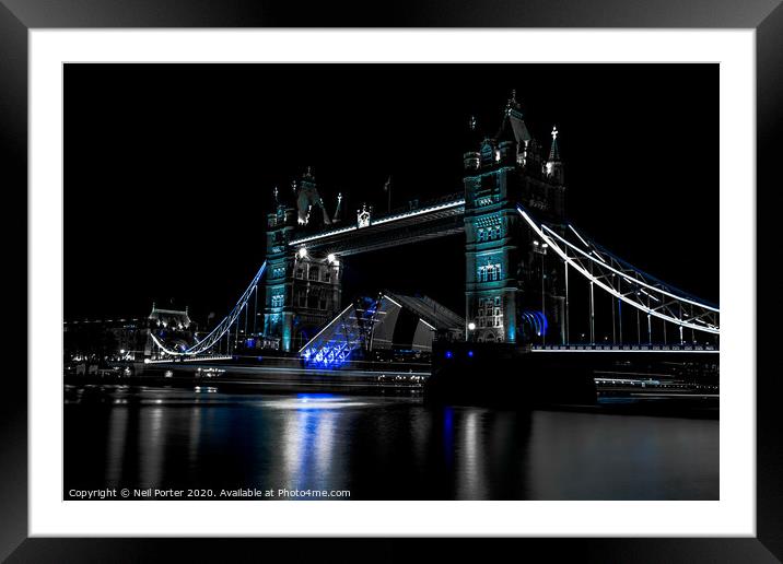 Raise the Bridge Framed Mounted Print by Neil Porter