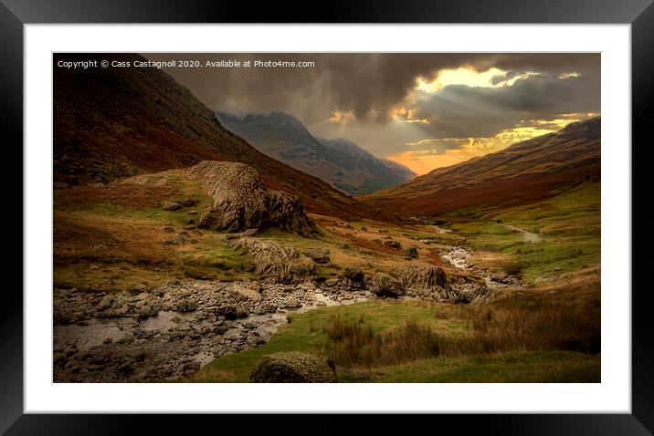 The Pass - Honister Pass, Cumbria Framed Mounted Print by Cass Castagnoli