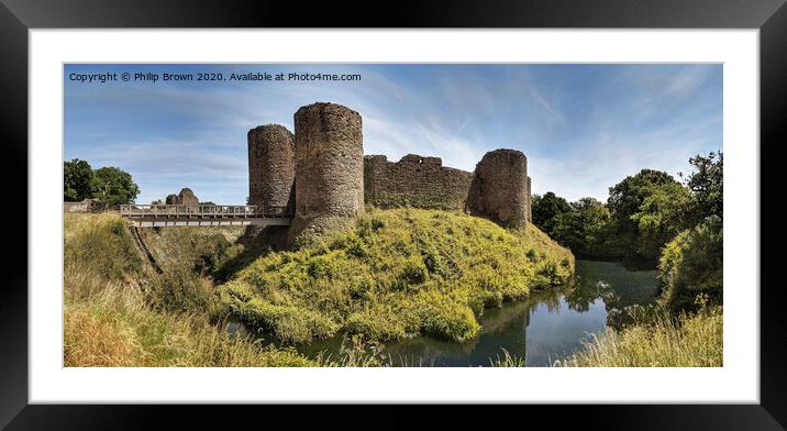 White Castle, Monmothshire, Wales 12th Century - C Framed Mounted Print by Philip Brown