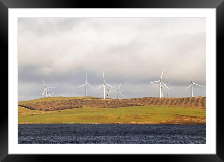 Wind Turbines Denbigh Moors Framed Mounted Print by chris hyde