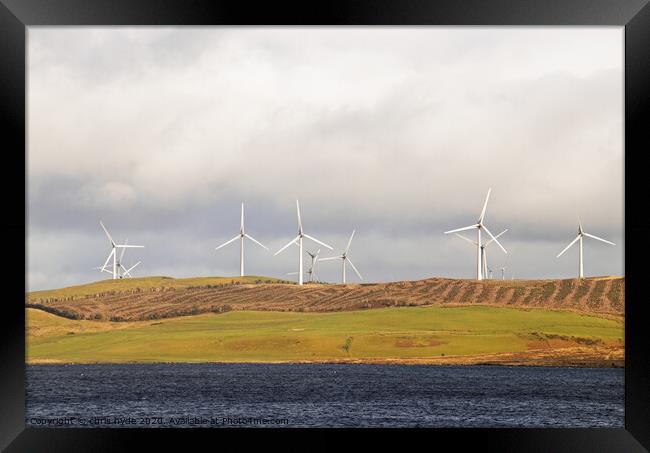 Wind Turbines Denbigh Moors Framed Print by chris hyde