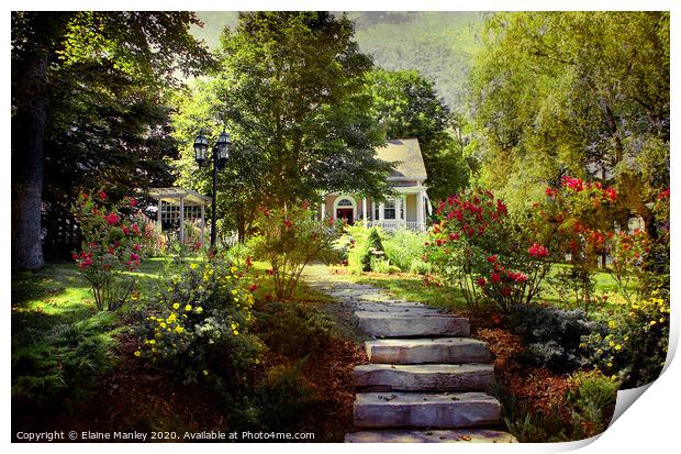 Bed and Breakfast Print by Elaine Manley