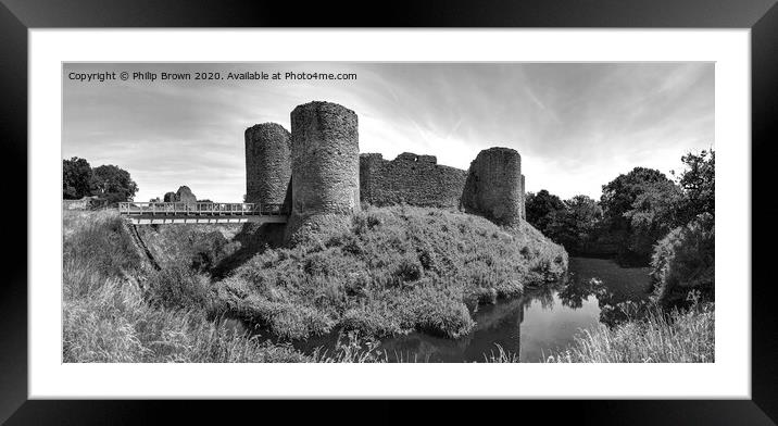White Castle, Monmothshire, Wales 12th Century - B Framed Mounted Print by Philip Brown