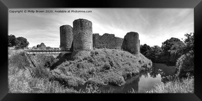 White Castle, Monmothshire, Wales 12th Century - B Framed Print by Philip Brown