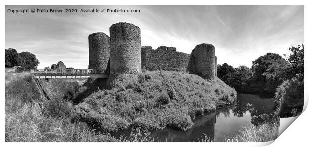 White Castle, Monmothshire, Wales 12th Century - B Print by Philip Brown