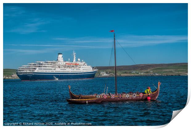 The Ships- old meets the new Print by Richard Ashbee