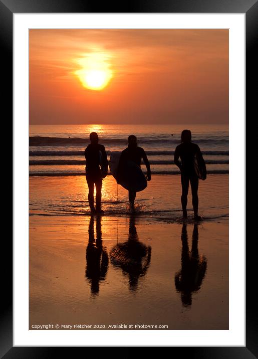 super sunset Framed Mounted Print by Mary Fletcher