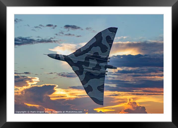Vulcan after the Sortie Framed Mounted Print by Mark Draper