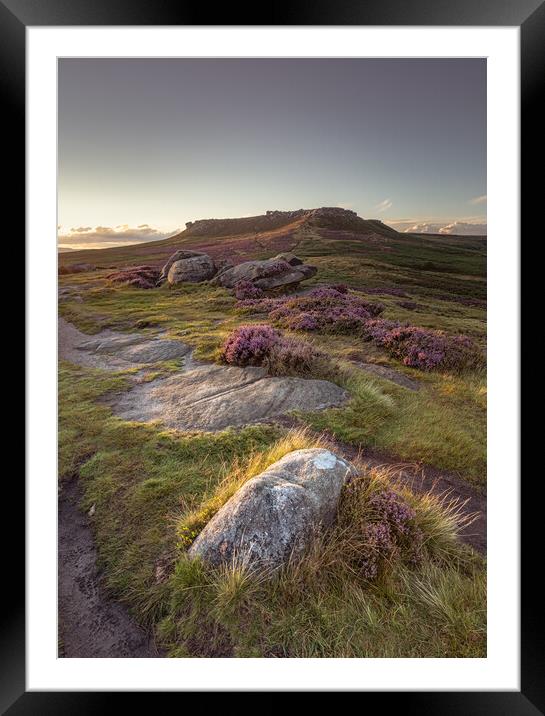 Carl Wark to Higger Tor Framed Mounted Print by Paul Andrews