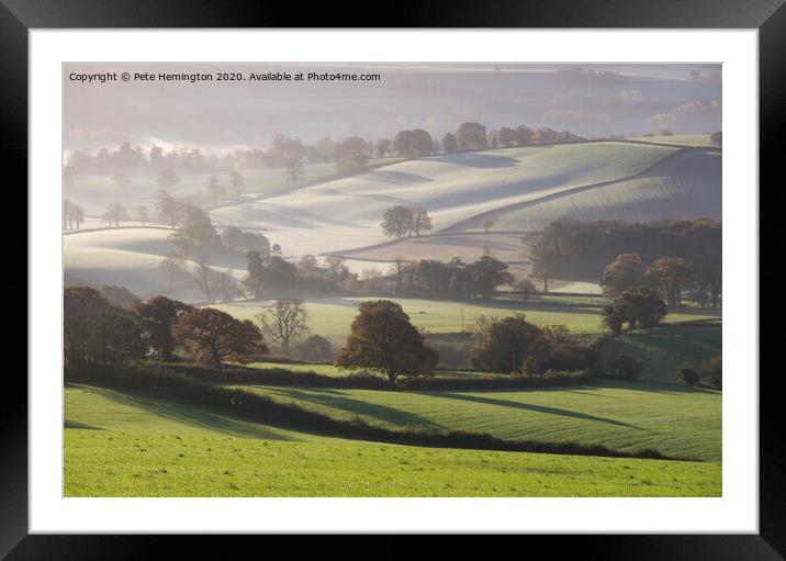 Mid Devon over the Culm Valley Framed Mounted Print by Pete Hemington
