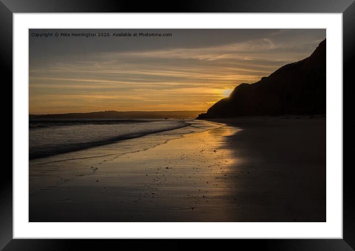 Sunset at Exmouth Framed Mounted Print by Pete Hemington