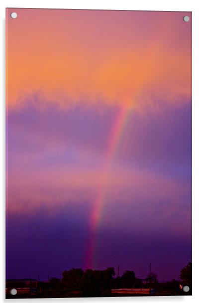 Evening Rainbow Acrylic by Irina Walker