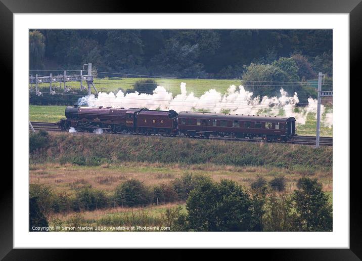 Majestic Steam Train in Goring Framed Mounted Print by Simon Marlow