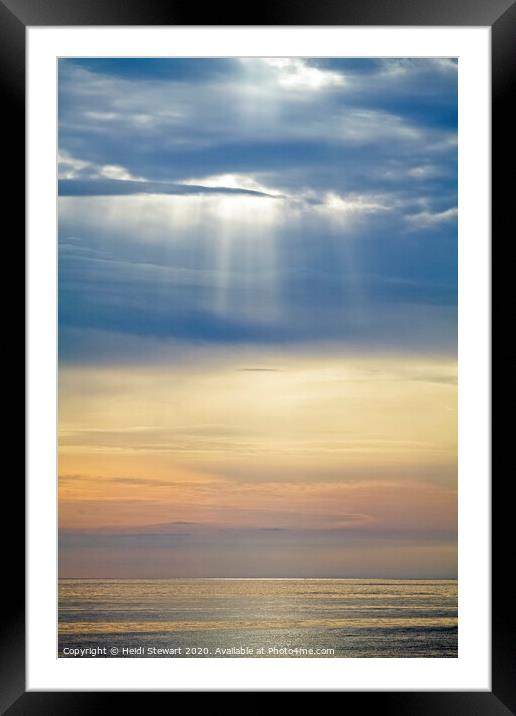 Sun Rays from Heaven Framed Mounted Print by Heidi Stewart