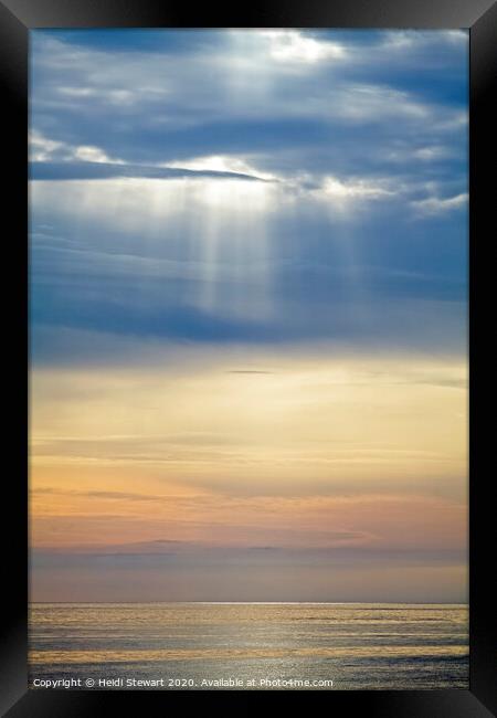 Sun Rays from Heaven Framed Print by Heidi Stewart