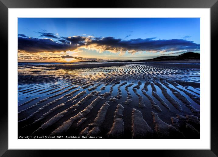 Embleton Bay Sunrise Framed Mounted Print by Heidi Stewart