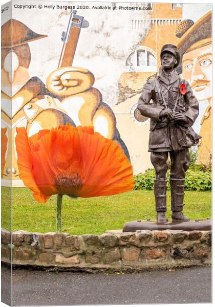Least we Forget, Lone Soldier Canvas Print by Holly Burgess