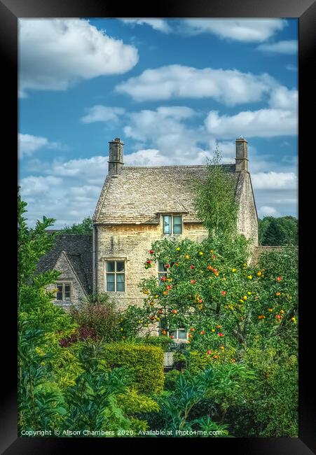 Northleach Cottage Framed Print by Alison Chambers