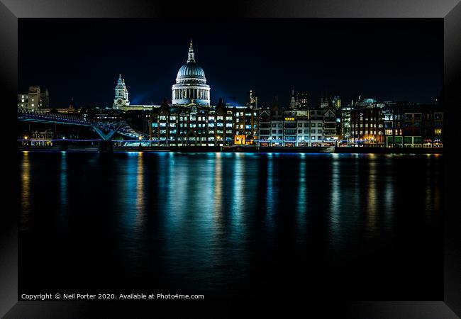 St Pauls from South Bank Framed Print by Neil Porter