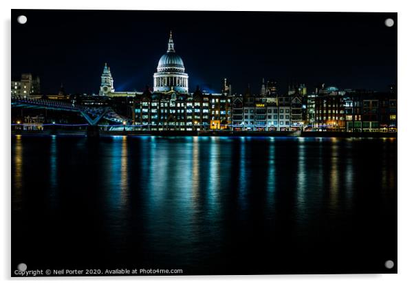 St Pauls from South Bank Acrylic by Neil Porter