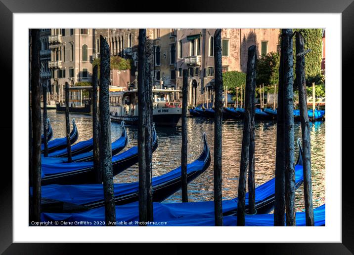 Venice Gondolas Framed Mounted Print by Diane Griffiths