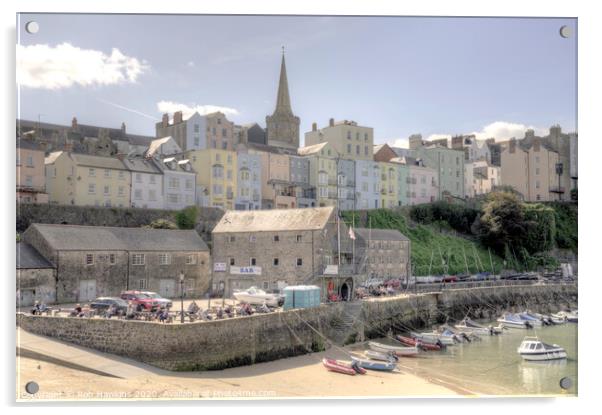The Pastel Shades of Tenby  Acrylic by Rob Hawkins
