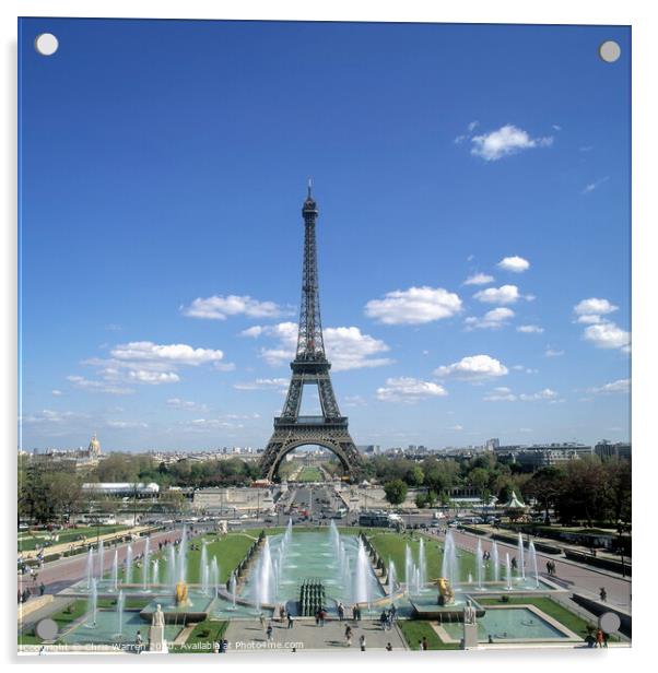 Eiffel Tower Paris Acrylic by Chris Warren