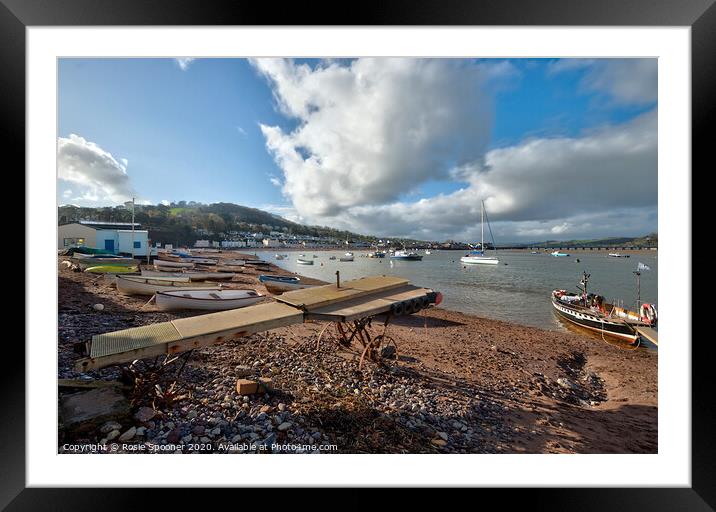 The Old Boat Launch on Teignmouth Back Beach Framed Mounted Print by Rosie Spooner