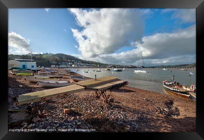 The Old Boat Launch on Teignmouth Back Beach Framed Print by Rosie Spooner