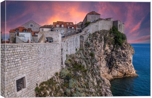 The Ancient Walls of Dubrovnik Canvas Print by Kevin Snelling
