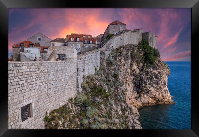 The Ancient Walls of Dubrovnik Framed Print by Kevin Snelling