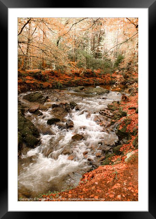 Shimna River - Tollymore Forest Park in Northern I Framed Mounted Print by Jennifer Nelson