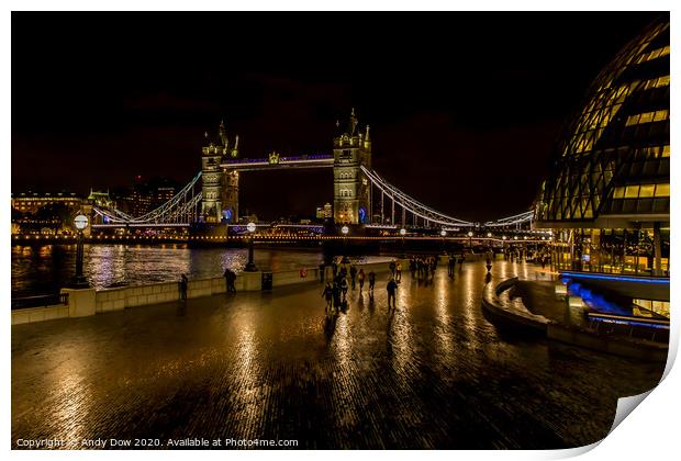 Tower Bridge, London Print by Andy Dow