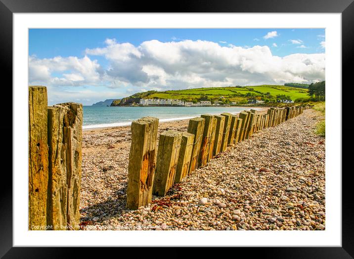 Cushendun breakwater, Northern Ireland Framed Mounted Print by David McFarland