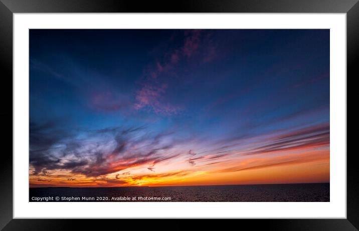 Baltic Sea Sunset Framed Mounted Print by Stephen Munn