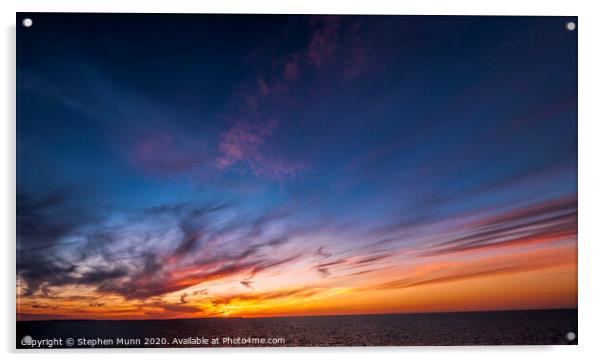 Baltic Sea Sunset Acrylic by Stephen Munn