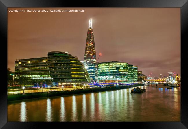 The Shard and City Hall Framed Print by Peter Jones