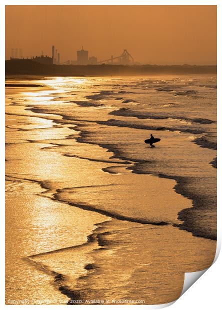 Outdoor Golden Surfer Print by Northern Wild