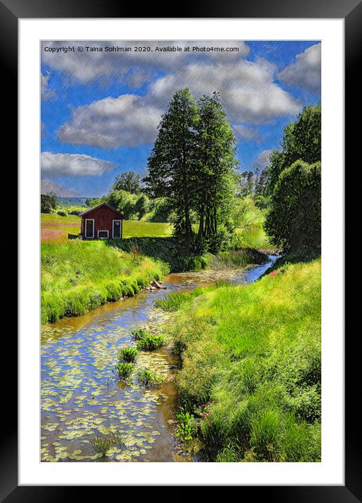 Beautiful Day at Small River Framed Mounted Print by Taina Sohlman