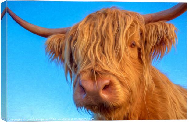 Highland Cow  Canvas Print by Lynda Simpson